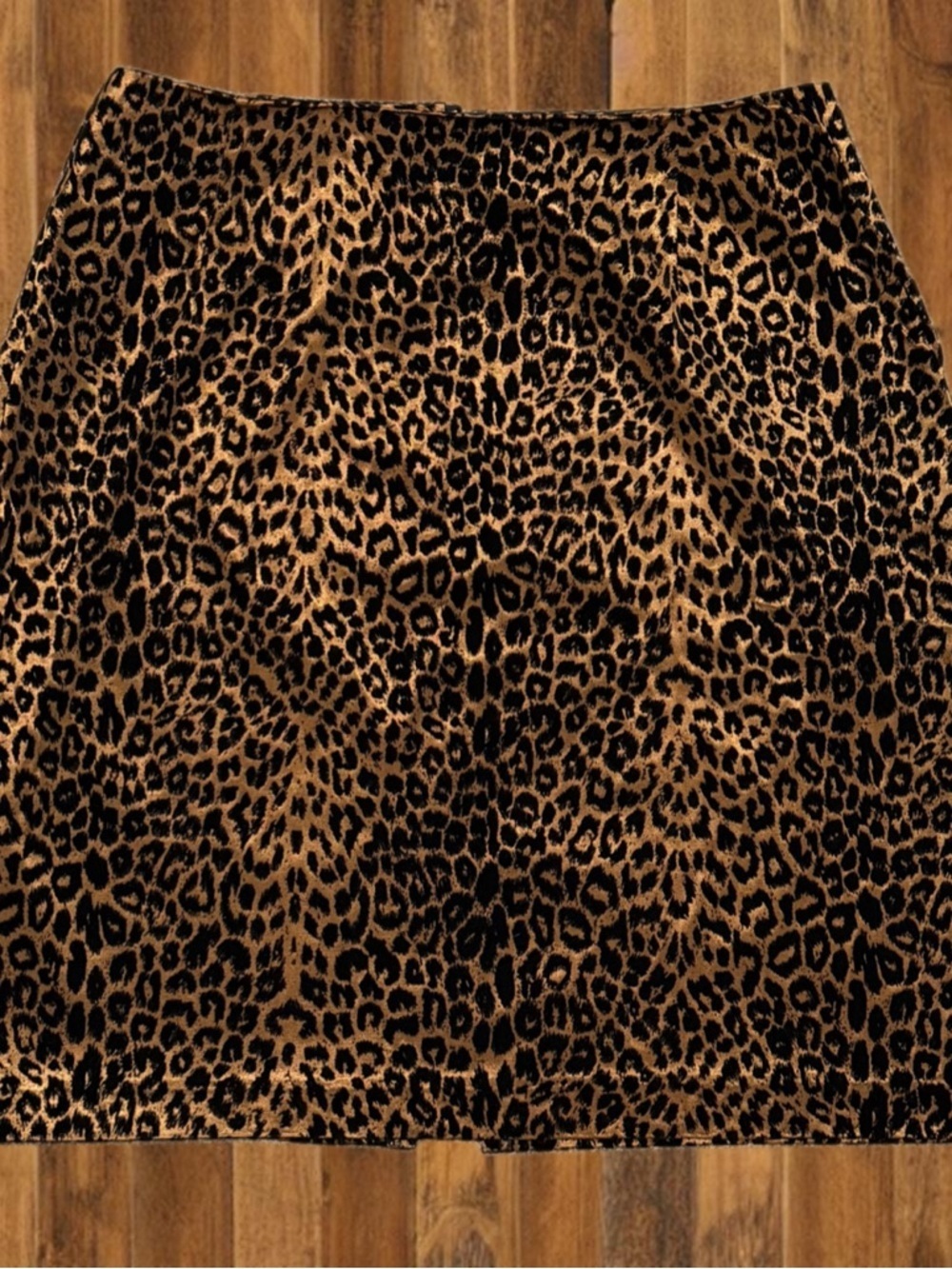 Vintage Jessica Leopard Print Skirt 14P Petite Made in Canada Mini - Picture 3 of 8